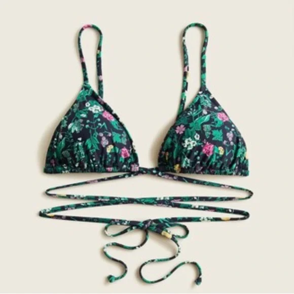J.Crew Bikini - Strappy String Top and High-rise Bottom in Winter Garden Floral - Picture 3 of 8